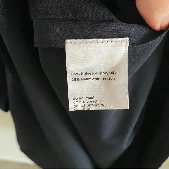 NWOT AKRIS PUNTO Plisse Cotton Midi Belted Dress Navy Blue Sz 6 - Picture 9 of 9